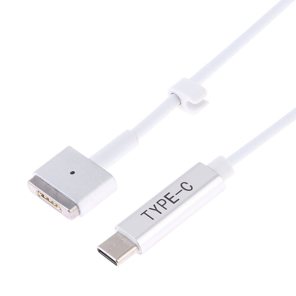 85W 5 Pin MagSafe 2 (T-Shaped) to USB-C / Type-C PD Charging Cable(White)