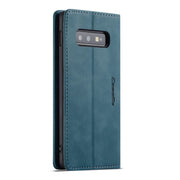 CaseMe-013 Multifunctional Retro Frosted Horizontal Flip Leather Case for Galaxy S10 E, with Card Slot & Holder & Wallet (Blue)