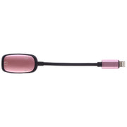8 Pin to 8 Pin Charging Interface + 8 Pin Earphone Interface + 3.5mm Audio Interface Earphone Adapter(Pink)