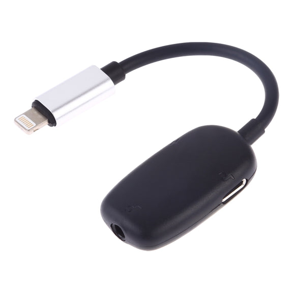 8 Pin to 8 Pin Charging Interface + 8 Pin Earphone Interface + 3.5mm Audio Interface Earphone Adapter(Silver)
