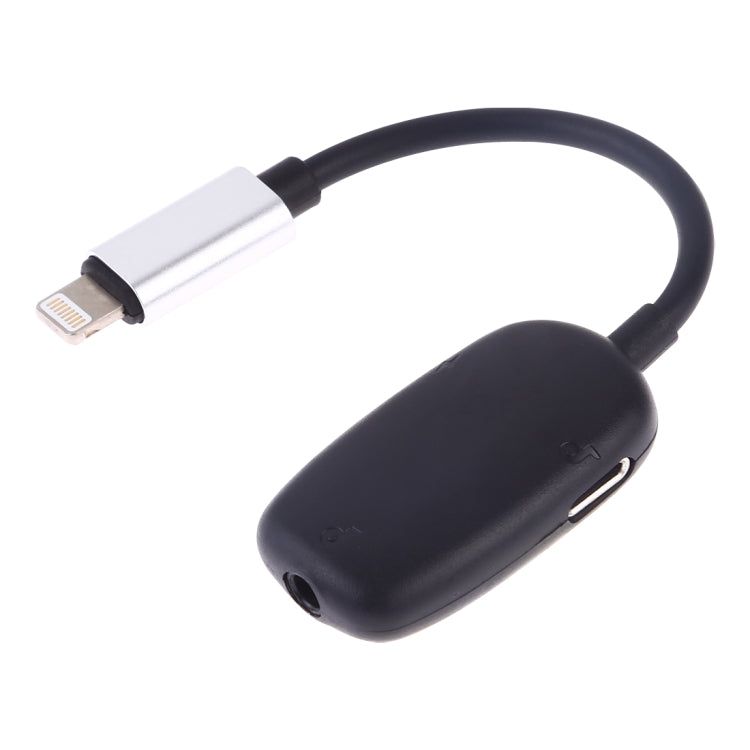 8 Pin to 8 Pin Charging Interface + 8 Pin Earphone Interface + 3.5mm Audio Interface Earphone Adapter(Silver)