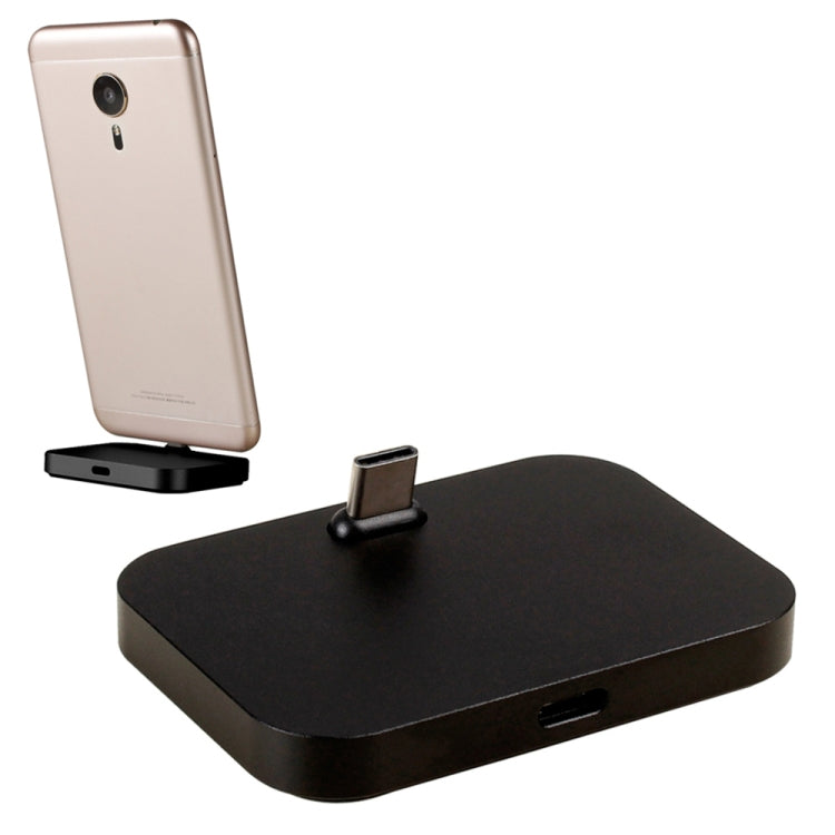 USB-C / Type-C Aluminum Alloy Desktop Station Dock Charger(Black)