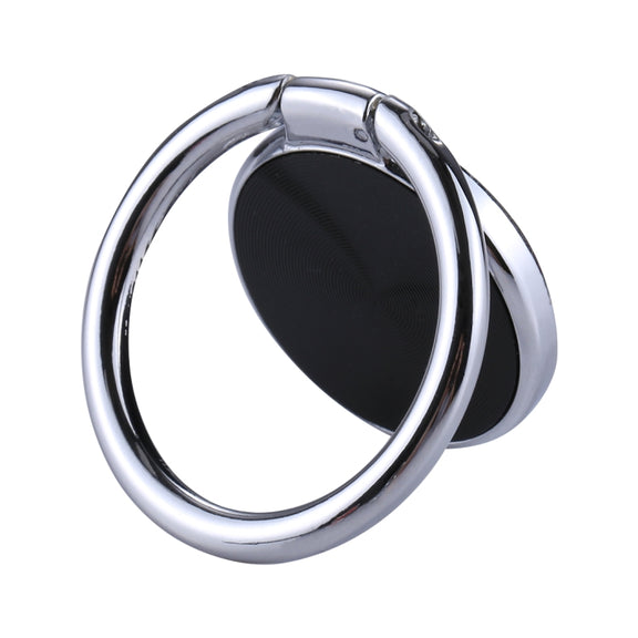 Universal CD Pattern Metal Mobile Phone Ring Holder(Black)