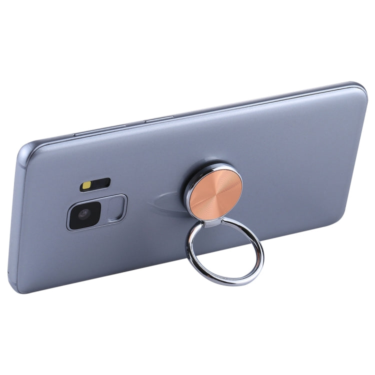 Universal CD Pattern Metal Mobile Phone Ring Holder(Rose Gold)