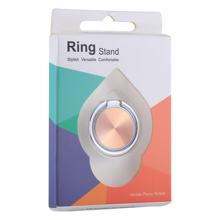 Universal CD Pattern Metal Mobile Phone Ring Holder(Rose Gold)