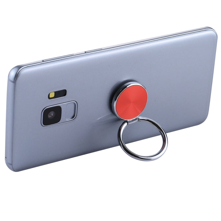 Universal CD Pattern Metal Mobile Phone Ring Holder(Red)