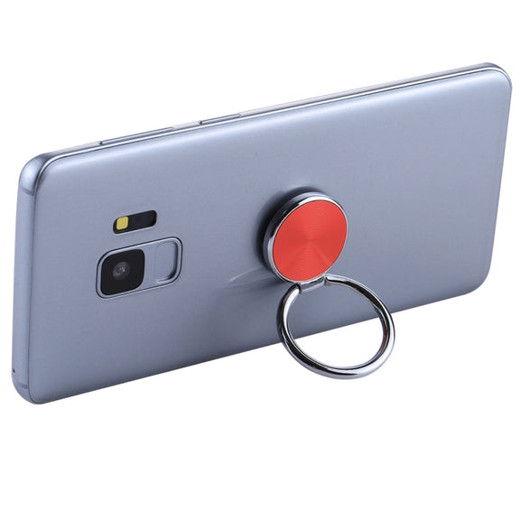 Universal CD Pattern Metal Mobile Phone Ring Holder(Red)