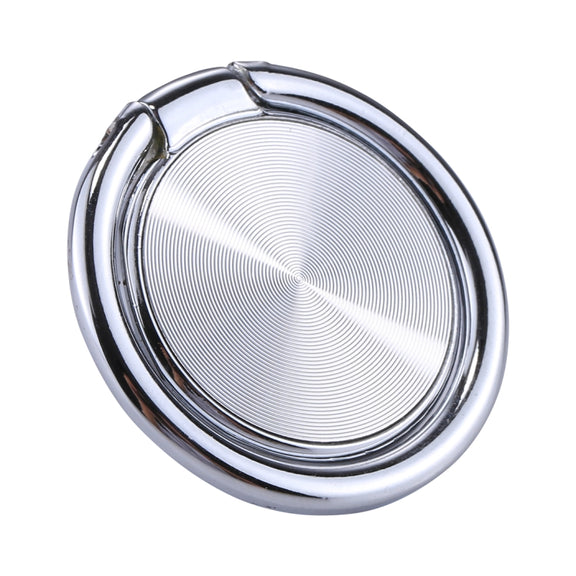 Universal CD Pattern Metal Mobile Phone Ring Holder(Silver)
