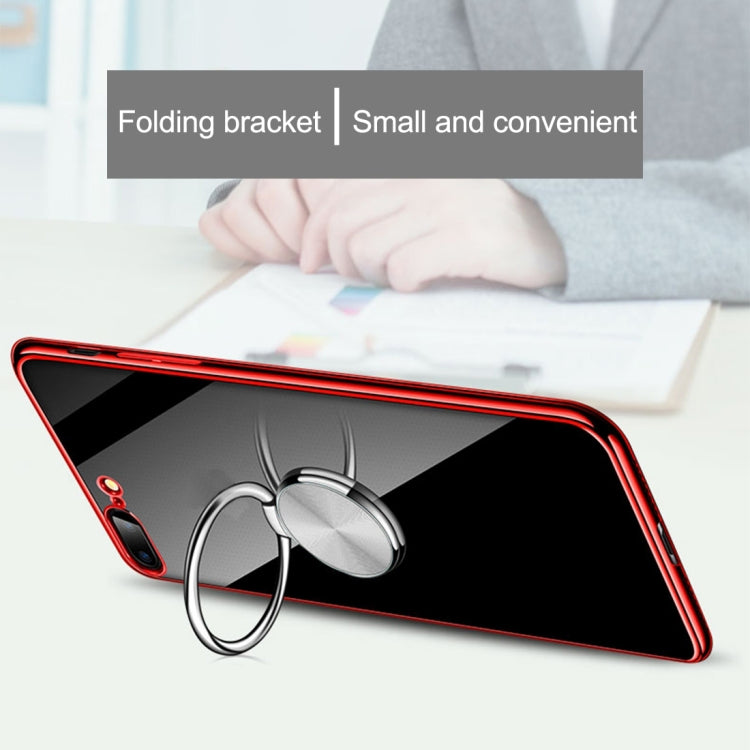Universal CD Pattern Metal Mobile Phone Ring Holder(Silver)