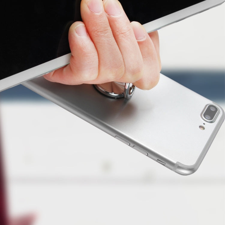 Universal CD Pattern Metal Mobile Phone Ring Holder(Silver)