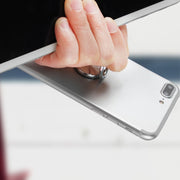 Universal CD Pattern Metal Mobile Phone Ring Holder(Silver)