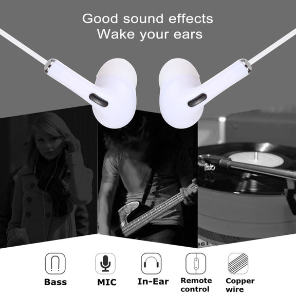 3.5mm Plug In-ear Wired Earphone with Mic, Cable Length: about 1.2m