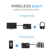 YPF-03 2 in 1 Bluetooth 4.2 Transmitter & Receiver  3.5mm Wireless Audio Adapter, Transmission Distance: 20m, For PC, TV, Home Stereo, Phone