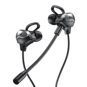 WK ET-Y30 ET Series 3.5mm Elbow In-ear Wired Wire-control Gaming Earphone with Microphone (Black)