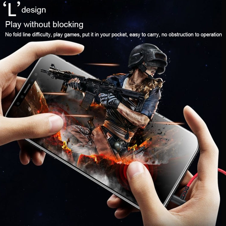 WK ET-Y30 ET Series 3.5mm Elbow In-ear Wired Wire-control Gaming Earphone with Microphone (Black)