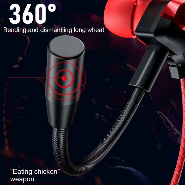 WK ET-Y30 ET Series 3.5mm Elbow In-ear Wired Wire-control Gaming Earphone with Microphone (Black)