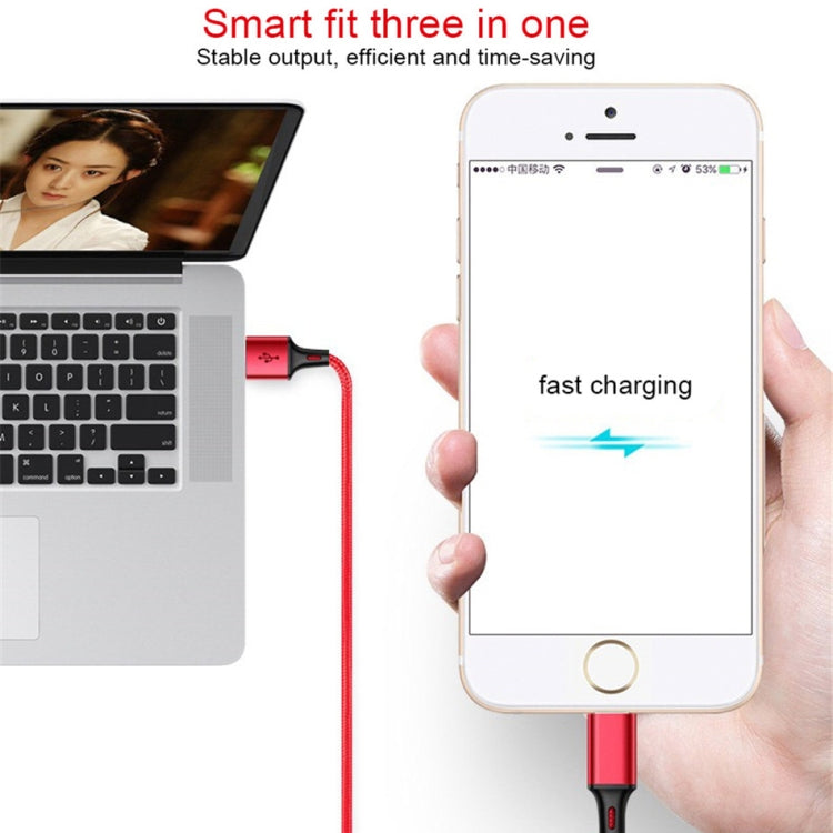 For iPhone / Apple Watch 2 In 1 8 Pin + Magnetic Charging Base Multi-function Charging Cable, Length: 1m(Blue)