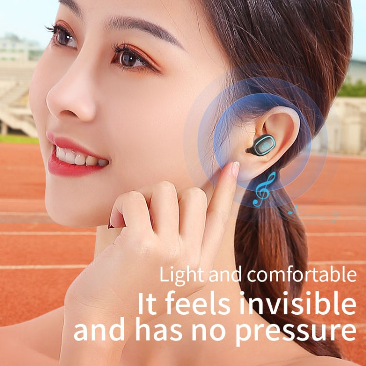 C1 Bluetooth 5.0 TWS Touch Polygonal Digital Display True Wireless Bluetooth Earphone with Charging Box(Pink)