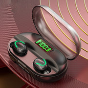 T2 Bluetooth 5.0 TWS Touch Digital Display True Wireless Bluetooth Earphone with Charging Box(Black)