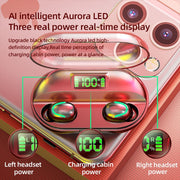 T2 Bluetooth 5.0 TWS Touch Digital Display True Wireless Bluetooth Earphone with Charging Box(Black)
