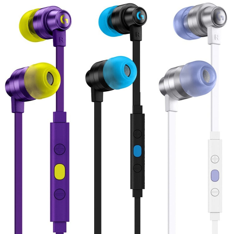 Logitech G333 In-ear Gaming Wired Earphone with Microphone, Standard Version(White)
