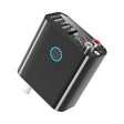 K16 2 in 1 3.5mm AUX + RAC Dual Output Plug-in Bluetooth 5.0 Audio Transmitter Receiver with Remote Control, CN Plug (Black) - Audio Receiver Transmitter by PMC TechLife | Online Shopping South Africa | PMC TechLife