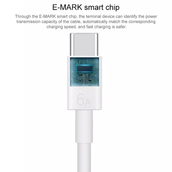 Original Huawei CC800 6A Type-C / USB-C to Type-C / USB-C Charging Data Cable, Length: 1.8m (White)