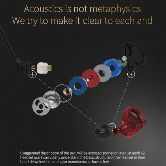 KZ ED12 Standard Version 3.5mm Jack Hanging Ear Sports In-Ear Wired Earphone, Cable Length: 1.2m