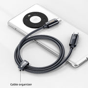 REMAX RC-128a 100W Type-C / USB-C to Type-C / USB-C Intelligent Digital Display Zinc Alloy Braided Charging Data Cable, Length: 1.2m (Tarnish)