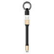 IVON CA90 3.1A Max USB to Micro USB Portable Data Cable with Ring, Length: 14.5cm (Champagne Gold) - Micro USB Cable by IVON | Online Shopping South Africa | PMC TechLife | Buy Now Pay Later Mobicred