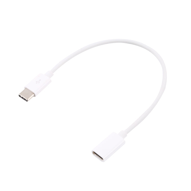 USB-C / Type-C Male to Type-C Female Extended Cable, Length: 1m (White)