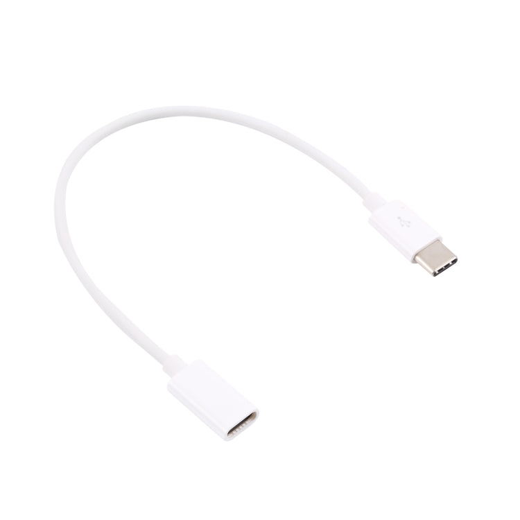 USB-C / Type-C Male to Type-C Female Extended Cable, Length: 1m (White)