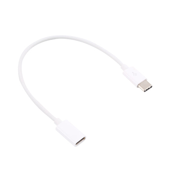 USB-C / Type-C Male to Type-C Female Extended Cable, Length: 1m (White)