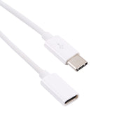 USB-C / Type-C Male to Type-C Female Extended Cable, Length: 1m (White)