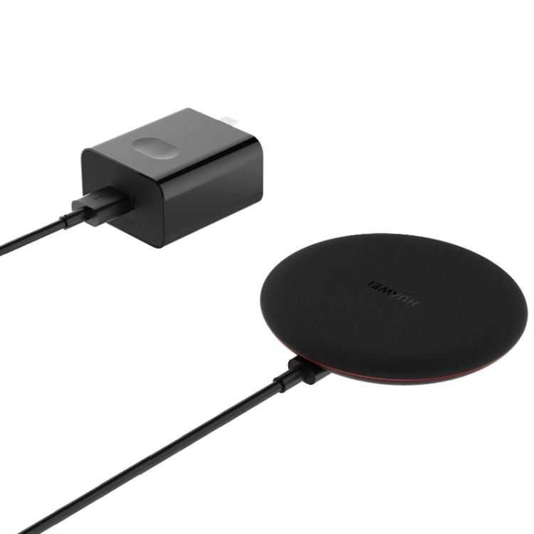 Huawei 15W Max Qi Standard Intelligent Fast Wireless Charger with 5A Cable and 10V / 4A Charging Plug(Black)