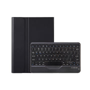 AM20-B Lambskin Texture Ultra-thin Bluetooth Keyboard Leather Tablet Case For Lenovo Xiaoxin Pad 2022 10.6 inch/Tab M10 Plus 10.6 3rd Gen 2022(Black)