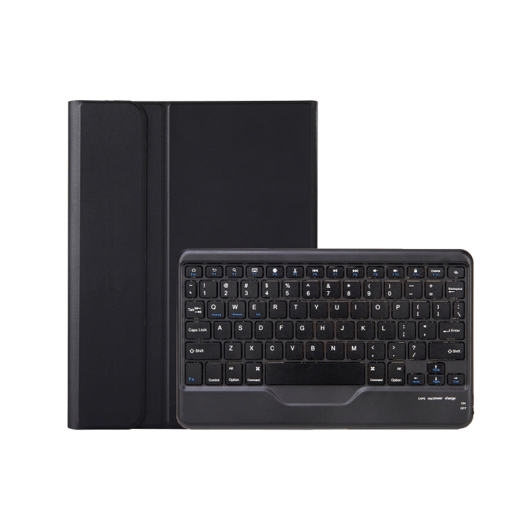 AM20-B Lambskin Texture Ultra-thin Bluetooth Keyboard Leather Tablet Case For Lenovo Xiaoxin Pad 2022 10.6 inch/Tab M10 Plus 10.6 3rd Gen 2022(Black)