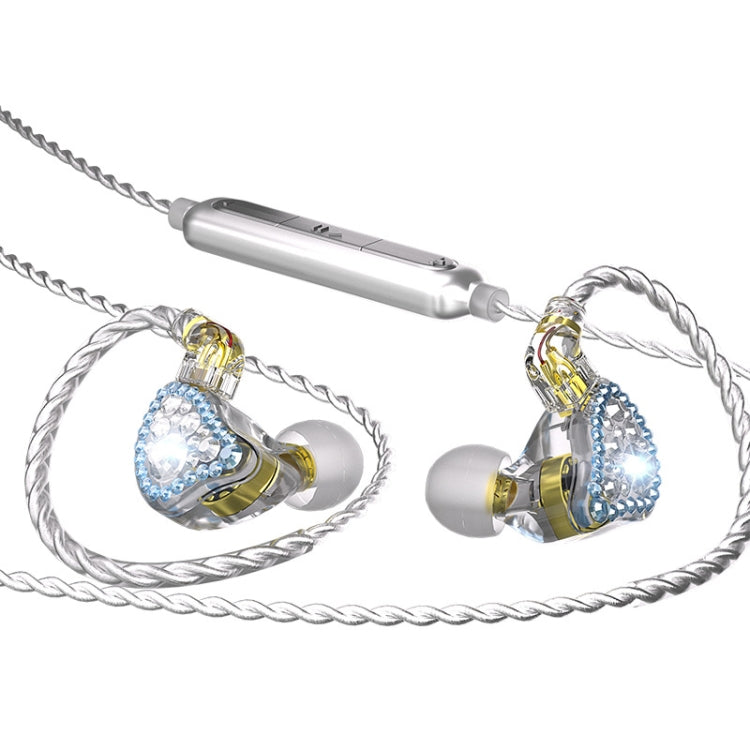 CVJ Liuli 3.5mm In-ear Wired Headset with Microphone, Length 1.25m (Blue)