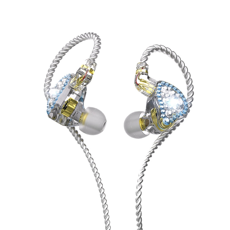 CVJ Liuli 3.5mm In-ear Wired Headset with Microphone, Length 1.25m (Blue)