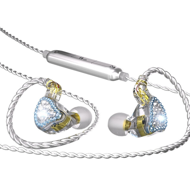 CVJ Liuli 3.5mm In-ear Wired Headset with Microphone, Length 1.25m (Blue)