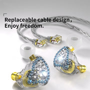 CVJ Liuli 3.5mm In-ear Wired Headset with Microphone, Length 1.25m (Blue)