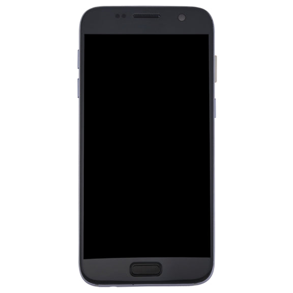 OLED LCD Screen for Galaxy S7 / G930V Digitizer Full Assembly with Frame (Grey)