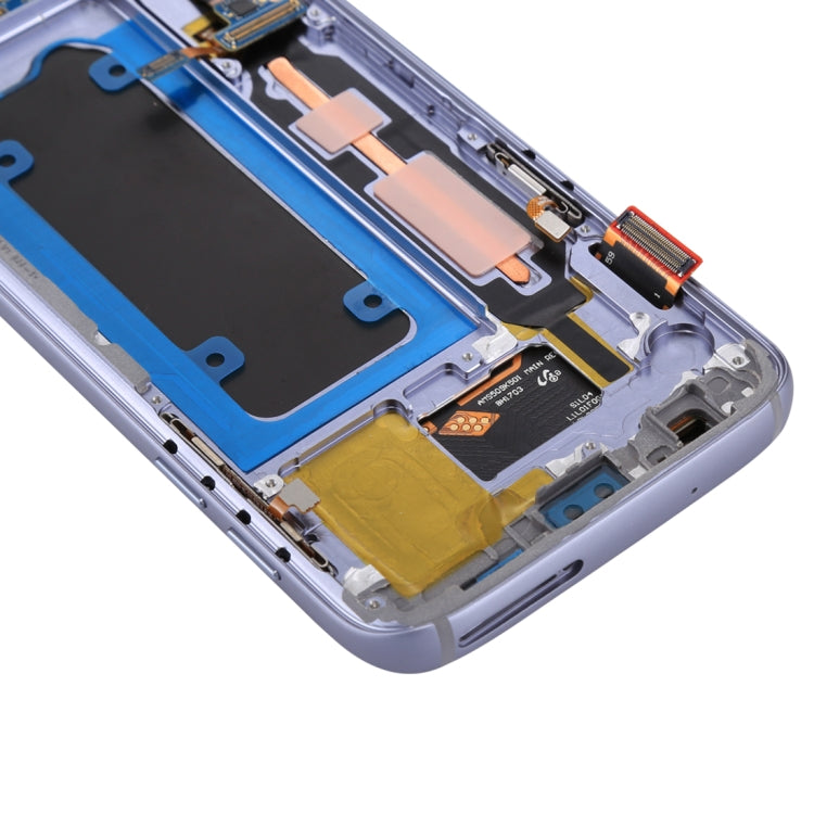 OLED LCD Screen for Galaxy S7 / G930V Digitizer Full Assembly with Frame (Grey)