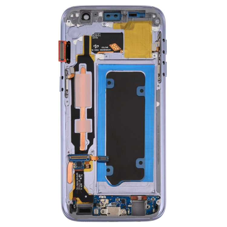 OLED LCD Screen for Galaxy S7 / G930V Digitizer Full Assembly with Frame (Gold)