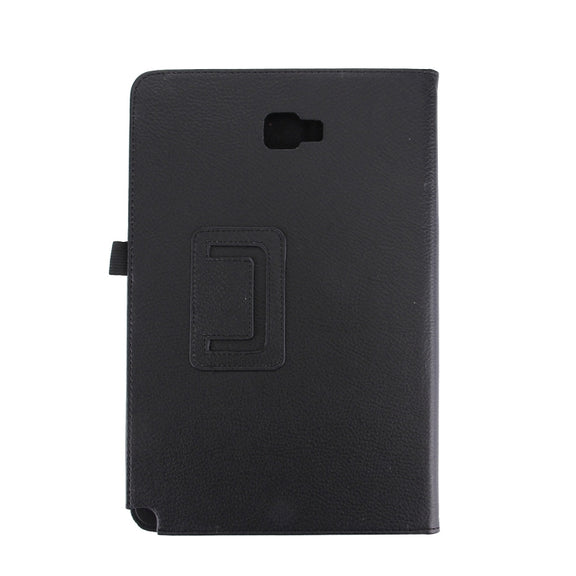 For Galaxy Tab A 10.1 (2016) / P585 Litchi Texture Horizontal Flip Leather Case with Holder(Black)