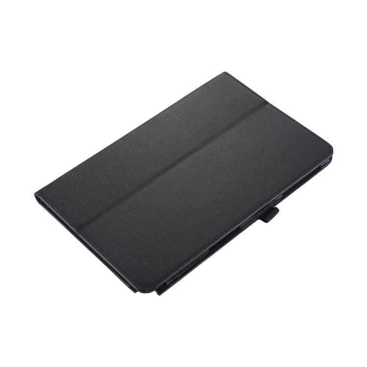 For Galaxy Tab A 10.1 (2016) / P585 Litchi Texture Horizontal Flip Leather Case with Holder(Black)