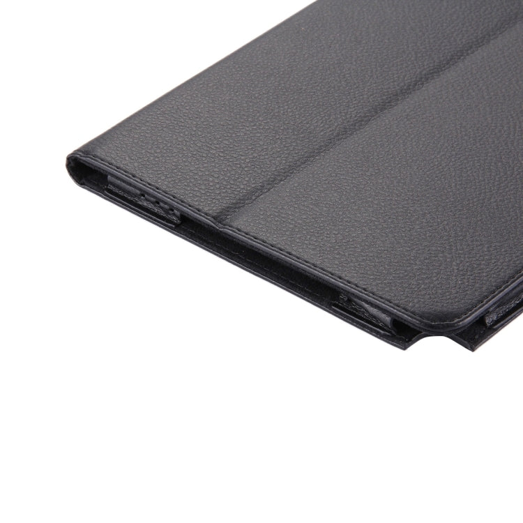 For Galaxy Tab A 10.1 (2016) / P585 Litchi Texture Horizontal Flip Leather Case with Holder(Black)