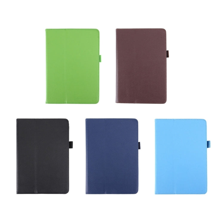 For Galaxy Tab A 10.1 (2016) / P585 Litchi Texture Horizontal Flip Leather Case with Holder(Black)