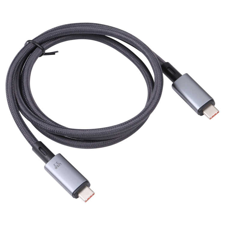 10Gbps 8K USB-C/Type-C to USB-C/Type-C Video Cable Compatible with USB 3.2, Length: 1m(Black)