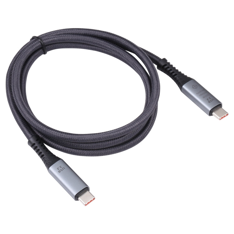10Gbps 8K USB-C/Type-C to USB-C/Type-C Digital Video Cable Compatible with USB 3.2, Length: 1m (Black)